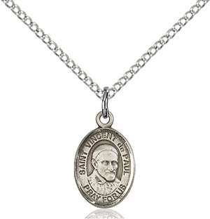 St. Vincent de Paul Medal<br/>9134 Oval, Sterling Silver