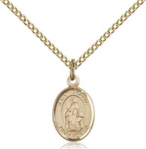 St. Sophia Medal<br/>9136 Oval, Gold Filled