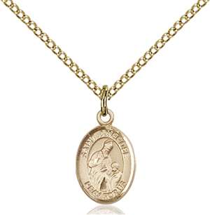 St. Ambrose Medal<br/>9137 Oval, Gold Filled