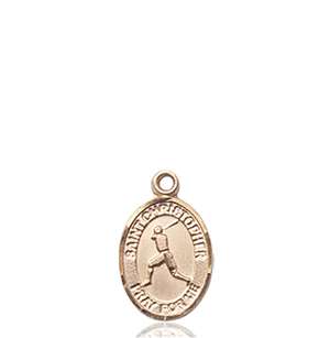 St. Christopher/Baseball Medal<br/>9150 Oval, 14kt Gold