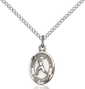 St. Christopher Medal<br/>9150 Oval, Sterling Silver