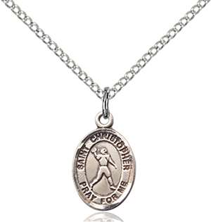 St. Christopher Medal<br/>9151 Oval, Sterling Silver