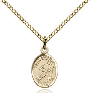 St. Sebastian Medal<br/>9164 Oval, Gold Filled