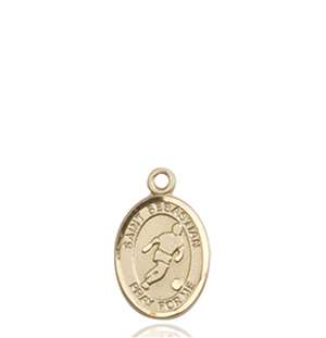 St. Sebastian Medal<br/>9164 Oval, 14kt Gold