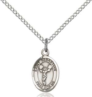 St. Sebastian Medal<br/>9170 Oval, Sterling Silver