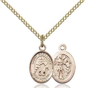 St. Sebastian/Wrestling Medal<br/>9171 Oval, Gold Filled
