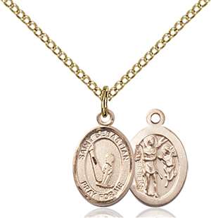 St. Sebastian/Gymnastics Medal<br/>9172 Oval, Gold Filled