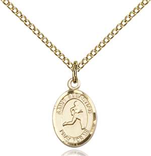 St. Sebastian Medal<br/>9176 Oval, Gold Filled