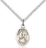 St. Sebastian Medal<br/>9176 Oval, Sterling Silver