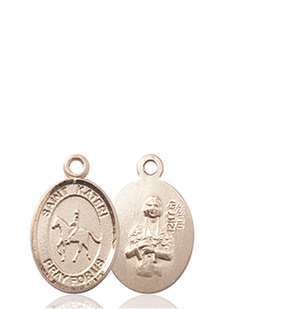 St. Kateri / Equestrian Medal<br/>9182 Oval, 14kt Gold