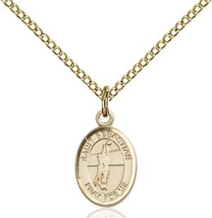 St. Sebastian / Volleyball Medal<br/>9186 Oval, Gold Filled