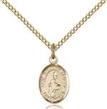 St. Augustine of Hippo Medal<br/>9202 Oval, Gold Filled