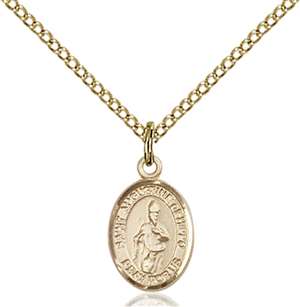 St. Augustine of Hippo Medal<br/>9202 Oval, Gold Filled