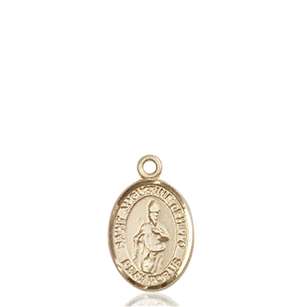 St. Augustine of Hippo Medal<br/>9202 Oval, 14kt Gold
