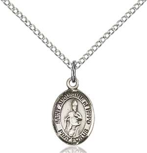 St. Augustine of Hippo Medal<br/>9202 Oval, Sterling Silver