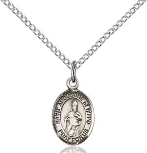 St. Augustine of Hippo Medal<br/>9202 Oval, Sterling Silver