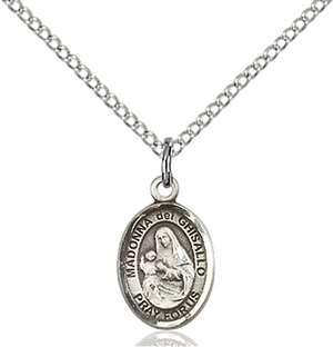 St. Madonna Del Ghisallo Medal<br/>9203 Oval, Sterling Silver