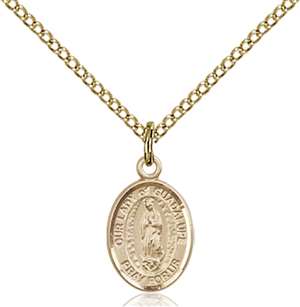 Our Lady of Guadalupe Medal<br/>9206 Oval, Gold Filled