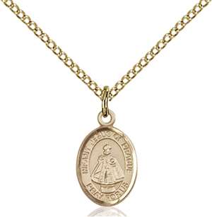 Infant of Prague Medal<br/>9207 Oval, Gold Filled