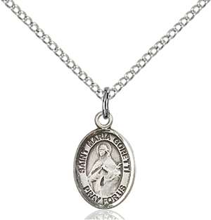 St. Maria Goretti Medal<br/>9208 Oval, Sterling Silver