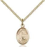 St. Germaine Cousin Medal<br/>9211 Oval, Gold Filled