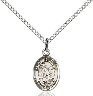 St. Germaine Cousin Medal<br/>9211 Oval, Sterling Silver