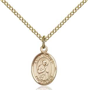 St. Isaac Jogues Medal<br/>9212 Oval, Gold Filled