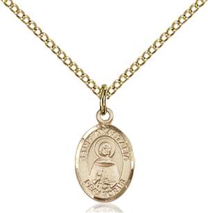 St. Anastasia Medal<br/>9213 Oval, Gold Filled