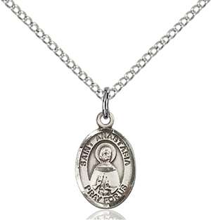 St. Anastasia Medal<br/>9213 Oval, Sterling Silver