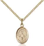 St. Nino de Atocha Medal<br/>9214 Oval, Gold Filled