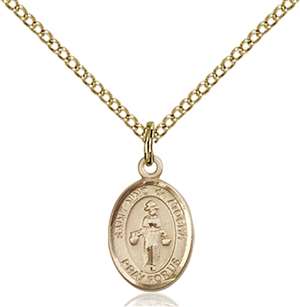 St. Nino de Atocha Medal<br/>9214 Oval, Gold Filled