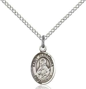 St. Alexandra Medal<br/>9215 Oval, Sterling Silver