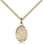 St. Joseph The Worker Medal<br/>9220 Oval, Gold Filled