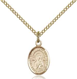 Our Lady of Perpetual Help Medal<br/>9222 Oval, Gold Filled