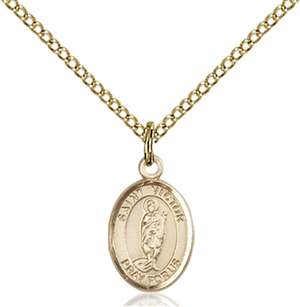 St. Victor of Marseilles Medal<br/>9223 Oval, Gold Filled