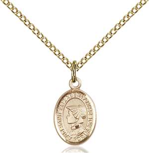 St. Elizabeth Ann Seton Medal<br/>9224 Oval, Gold Filled