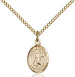 St. Stephanie Medal<br/>9228 Oval, Gold Filled