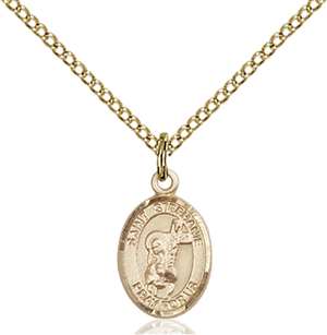 St. Stephanie Medal<br/>9228 Oval, Gold Filled