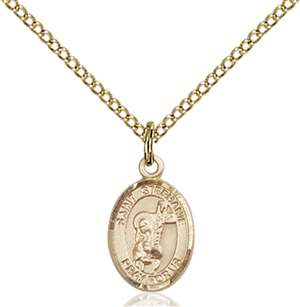 St. Stephanie Medal<br/>9228 Oval, Gold Filled