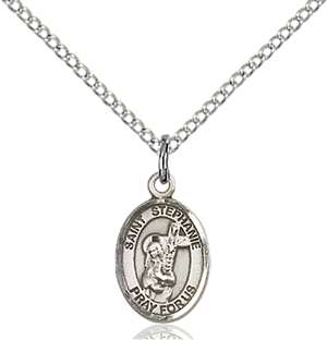 St. Stephanie Medal<br/>9228 Oval, Sterling Silver