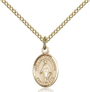 Our Lady of Lebanon Medal<br/>9229 Oval, Gold Filled