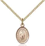 St. Bartholomew The Apostle Medal<br/>9238 Oval, Gold Filled