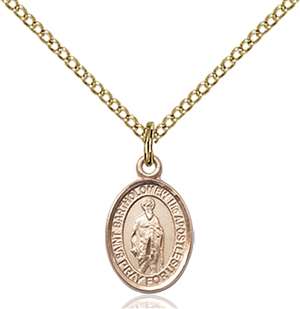 St. Bartholomew The Apostle Medal<br/>9238 Oval, Gold Filled