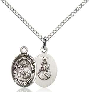 Our Lady of Mount Carmel Medal<br/>9243 Oval, Sterling Silver