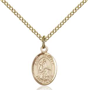 St. Isabella of Portugal Medal<br/>9250 Oval, Gold Filled