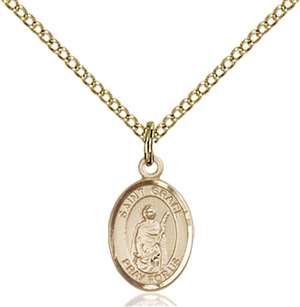 St. Grace Medal<br/>9255 Oval, Gold Filled