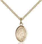 St. Hildegard Von Bingen Medal<br/>9260 Oval, Gold Filled