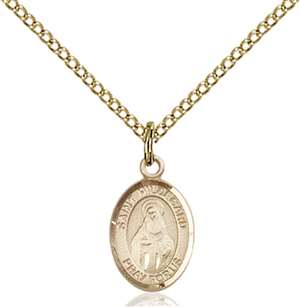 St. Hildegard Von Bingen Medal<br/>9260 Oval, Gold Filled