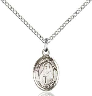 St. Hildegard Von Bingen Medal<br/>9260 Oval, Sterling Silver