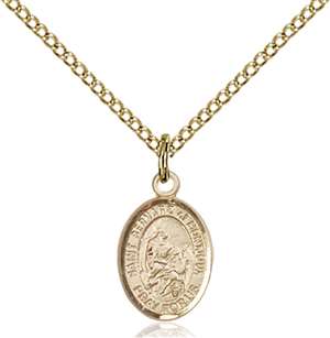 St. Bernard of Montjoux Medal<br/>9264 Oval, Gold Filled